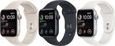 Apple Watch SE 2nd Gen (2022)  44mm (GPS + Wi-Fi)  Aluminum Case- Excellent