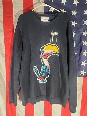 Lucky Brand Guinness Toucan Men's 2XL XXL Sweater Thick Knit Long Sleeve Warm