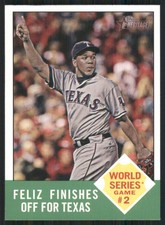 2012 Topps Heritage #143 Feliz Finishes Off for Texas Texas Rangers 52736