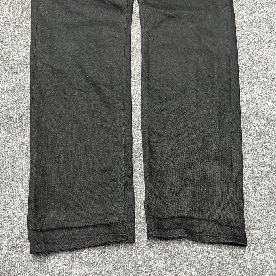 Pantalones de mezclilla negros oscuros con ribete Uniqlo + J Jil Sander rectos para hombre 36 32" entrepierna Foto 3 de 4