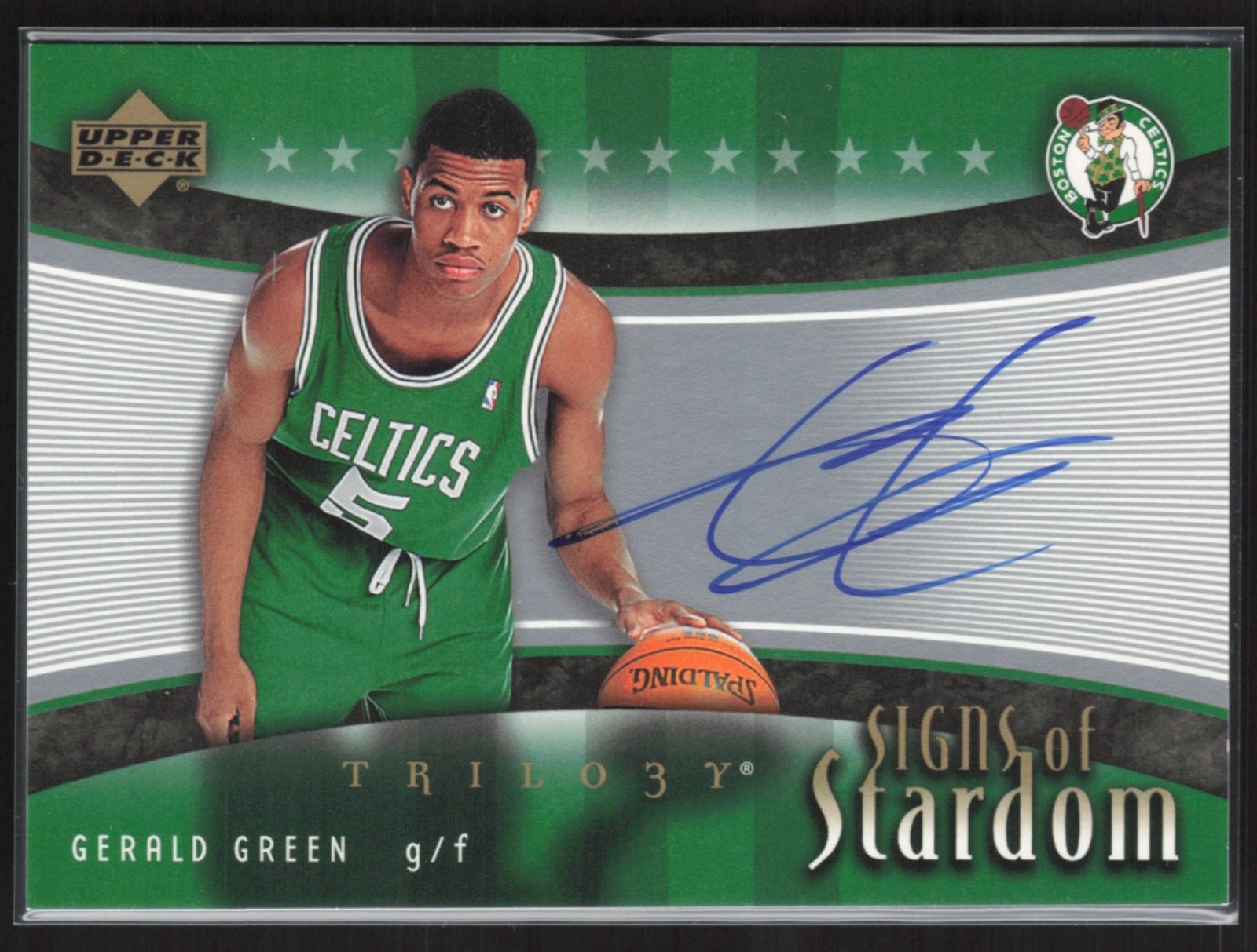 2005-06 UD TRILOGY GERALD GREEN SIGNS OF STARDOM #SS-GG ROOKIE AUTO CELTICS