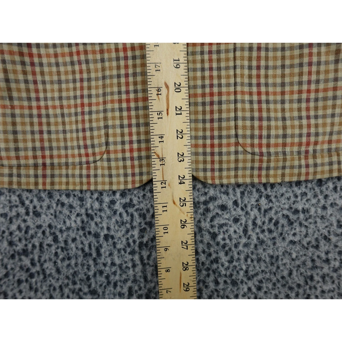 Blazer a Cuadros Burberrys Mujer M Rojo Tostado Vintage Dos Botones Chaqueta de Lana
