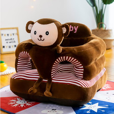 Baby Seat for 3-24 Month, Infant Back Support Floor Chair, Plush Cartoon Animals