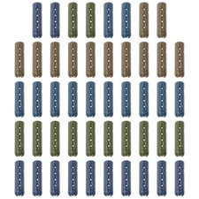 48Pcs 23mm Open Mouth Shoelace Tips Caps, Navy Blue/Khaki/Olive/Blue Gray