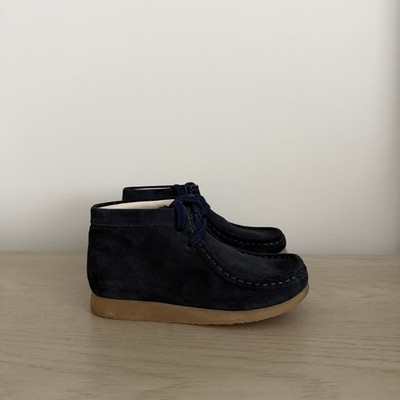Clarks Kids Wallabee Boots Navy Suede Boys Size 11 NEW! | eBay display picture 1