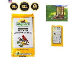 76027 Black Oil Sunflower Wild Bird Food, 25-Pound Bag
