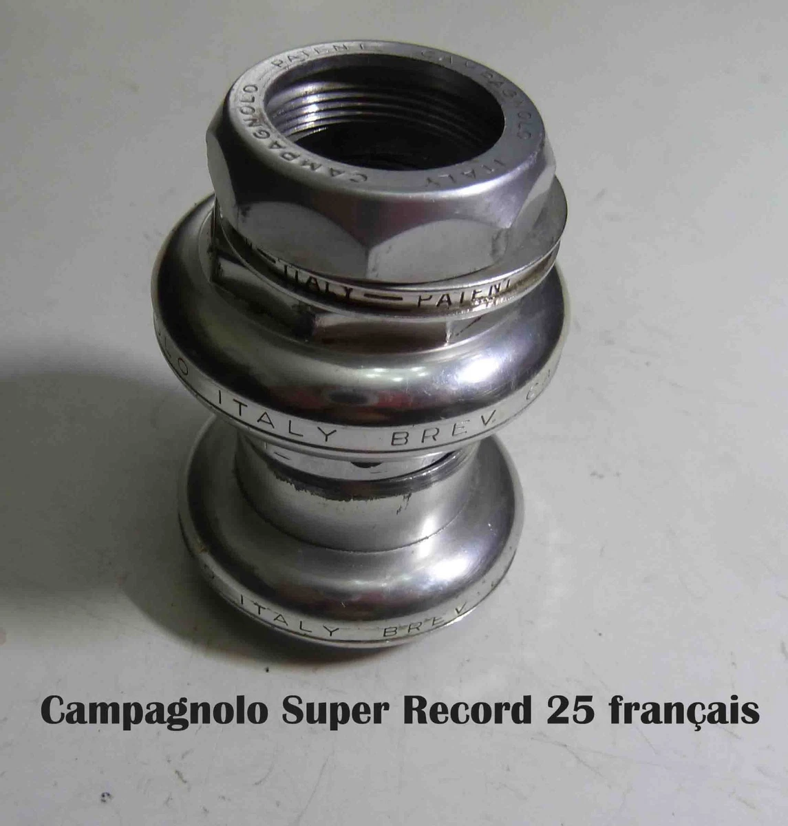 Casque Fileté Campagnolo Record 1 Argent - Pour Vélo De Course Sur Route Rétro - Pièce Rare Occasion