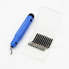 Deburring Tool Kit 10pcs High-Speed Steel Rotary Blade Deburr Tools With Handle