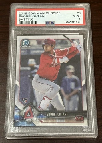 2018 Bowman Chrome Shohei Ohtani Iconic Rookie Card PSA 9 Mint RC #1 MVP