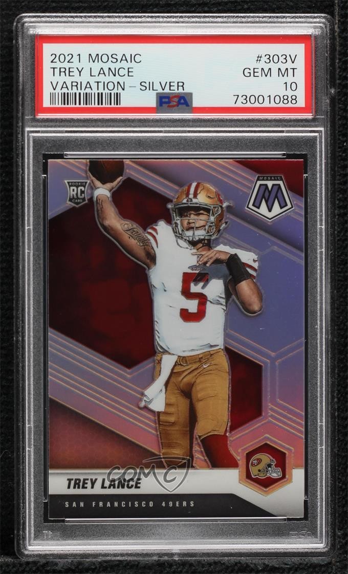 2021 Panini Mosaic Rookie Variations Silver Prizm Trey Lance #303-V RC 2l4