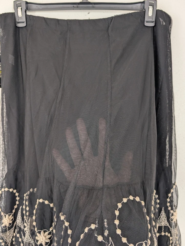Falda de tul Style & Co para mujer transparente en capas bordado completo talla 3X Foto 4 de 4