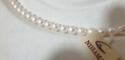 NIHAMA AKOYA PEARL NECKLACE Thread Size 7.5/8mm Length 60cm AAA