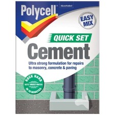 Polycell Polyfilla Quick Set Cement Grey 2kg Masonry Repair Sets Underwater