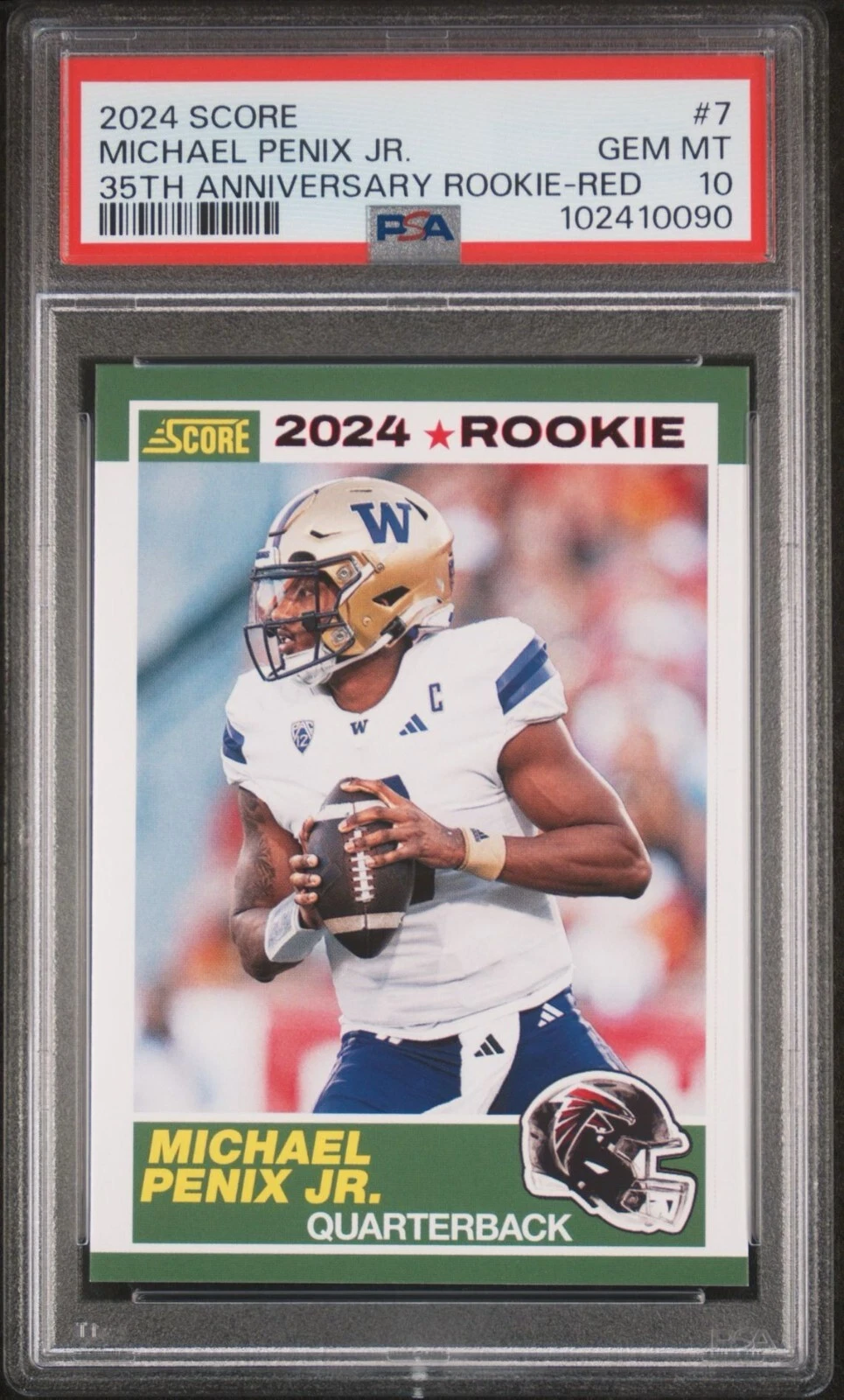 Michael Penix Panini Score 35th Anniversary Rookie #7 Red