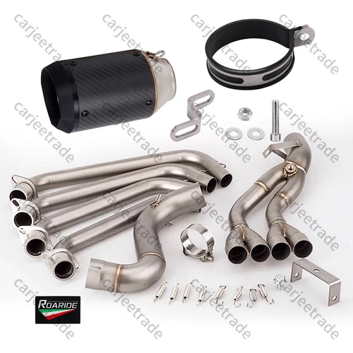 For Honda CBR650R CB650R F CBR650F Full Exhaust Muffler System Header Link Pipe - Picture 6 of 8