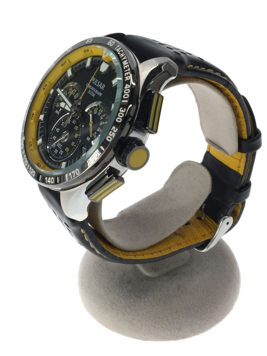 AUTHENTIC PULSAR CHRONOGRAPH MEN'S BLACK DIAL DATE VK63 VINTAGE WATCH