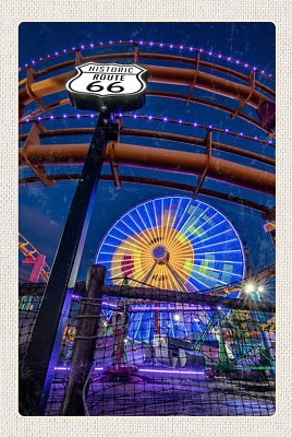 Blechschild 18x12 USA Amerika Historic Route 66 Park Wand Deko Bar Kneipe Sammle