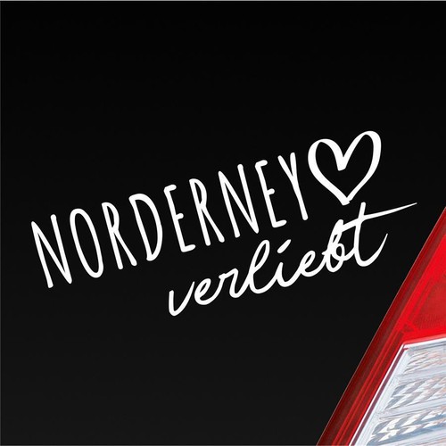 Auto Aufkleber Norderney verliebt Herz Insel Nordsee Liebe Car 19x7 cm Sticker H - 第 23/24 張圖片