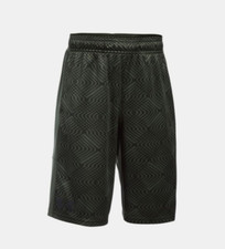 Under Armour UA Stunt Printed Boys Shorts YSM Downtown Green 330 1299998 J