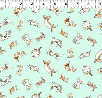Fat Quarter Clothworks What Friends Are For Kitten Katze Katze 100% Baumwollstoff