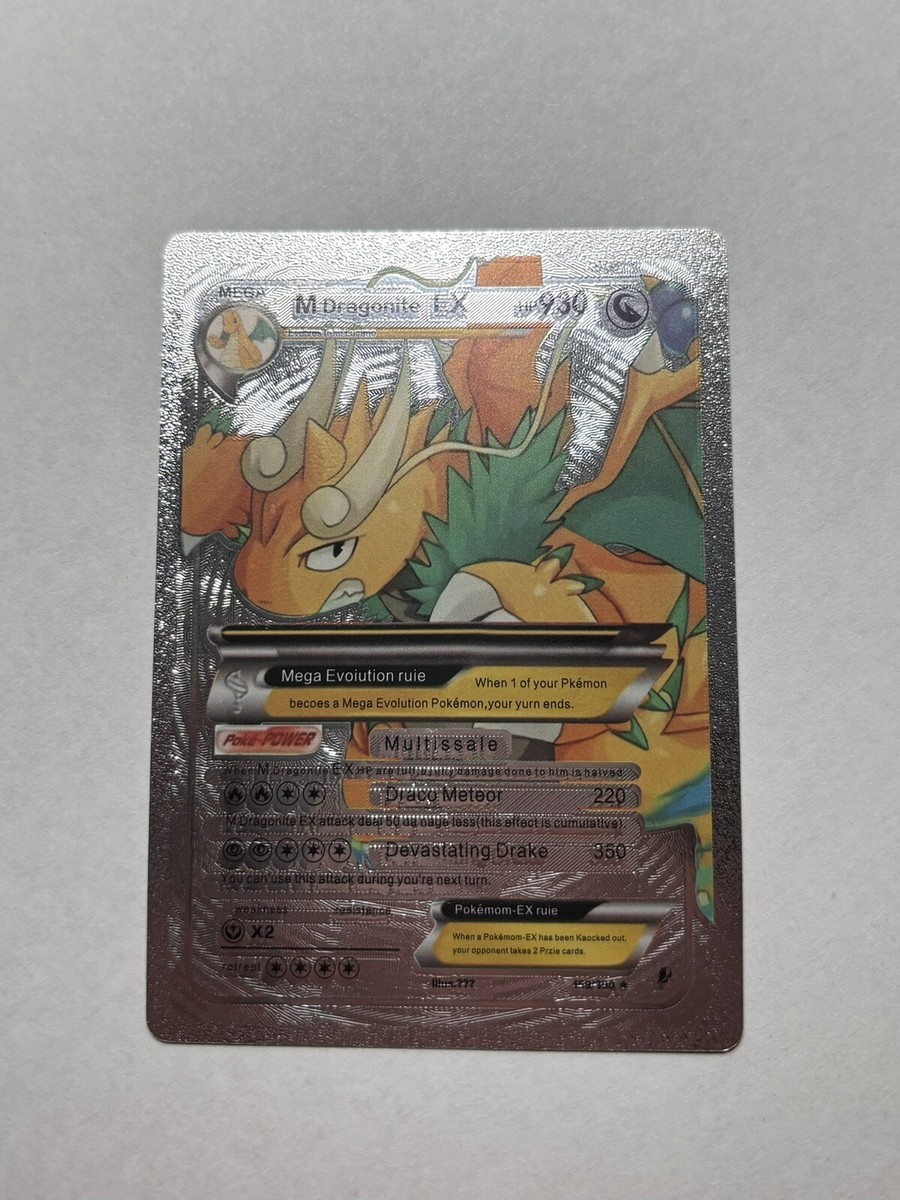 M Dragonite EX Multissale Hp930 Silver Foil Fan Art Display Card