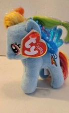 Ty Sparkle Rainbow Dash Clip 4.75" MWMT  Rainbow Mane & Tail Plush