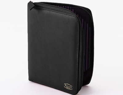 ROLFS ''WILLIAM'' Leather E-Reader Sleeve Case Cover for Device BLACK NEW Tags