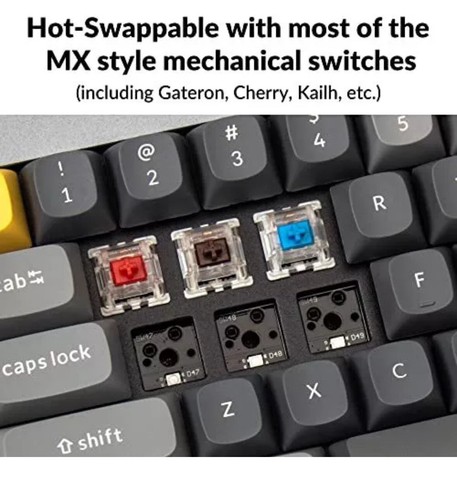 Keychron Q7 70% Layout Hot-Swappable RGB Wired Mechanical Grey W/ Brown Switch - Picture 7 of 9