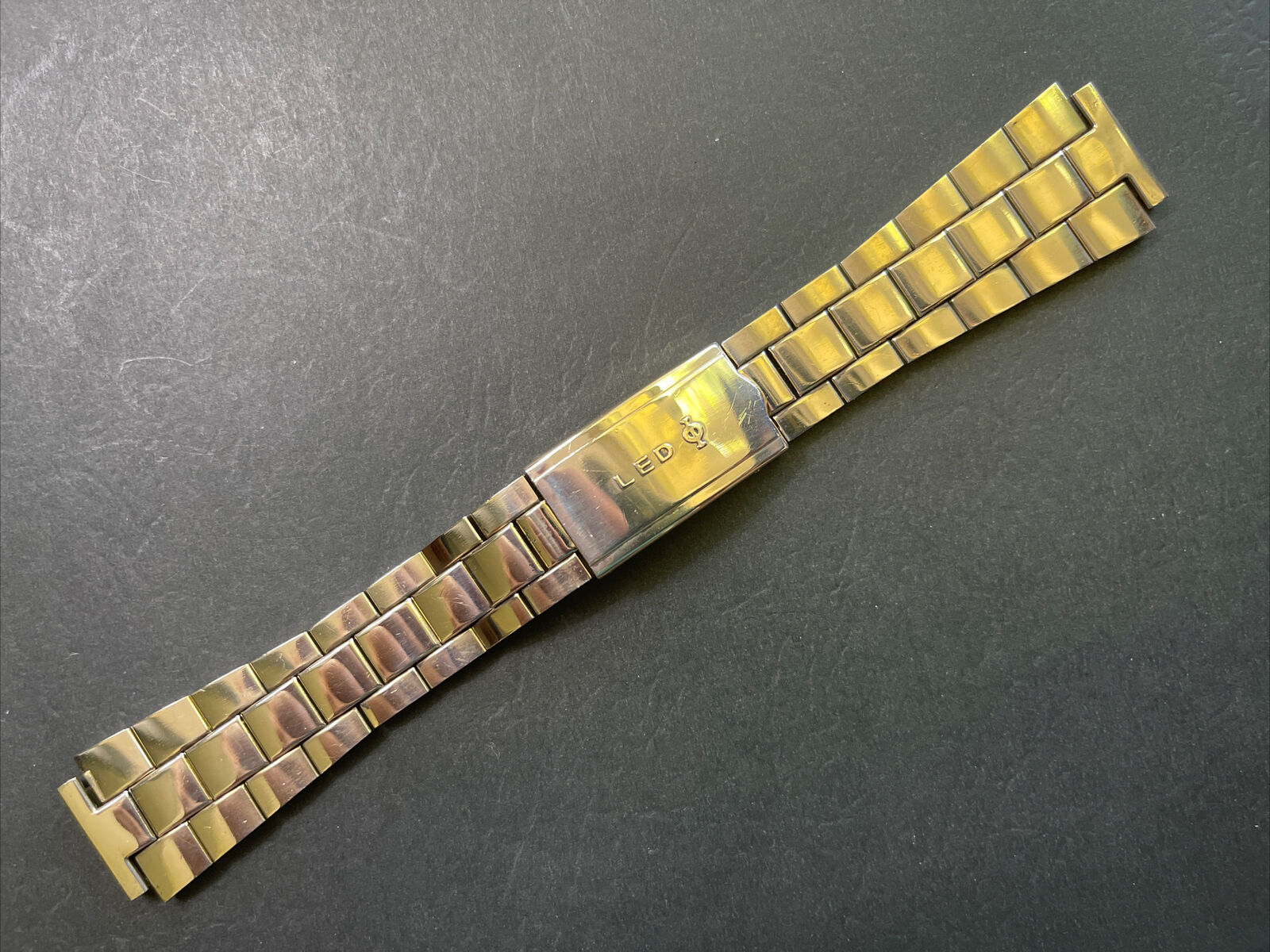Rare 1970s Duchess LED Mens 10k Gold Filled Band Bracelet..LQQK