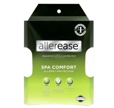 AllerEase Spa Comfort Zippered Pillow Protector White (1) Std /Queen