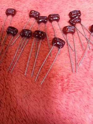 VARIOUS 12x Silver Mica Capacitors 470pf 100V : ** NEW UK Stock ** Dubilier Good