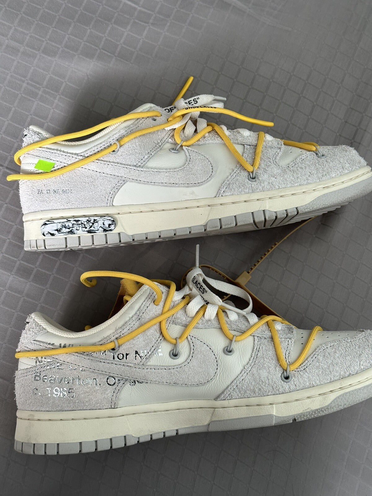 OFF WHITE X NIKE Taglia 10 5 Nike Dunk Low x bianco sporco lotto 39