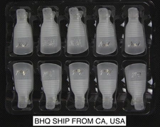 10PC Plastic Acrylic Nail Art Soak Off Cap Clip UV Gel Polish Remover Wrap Tool