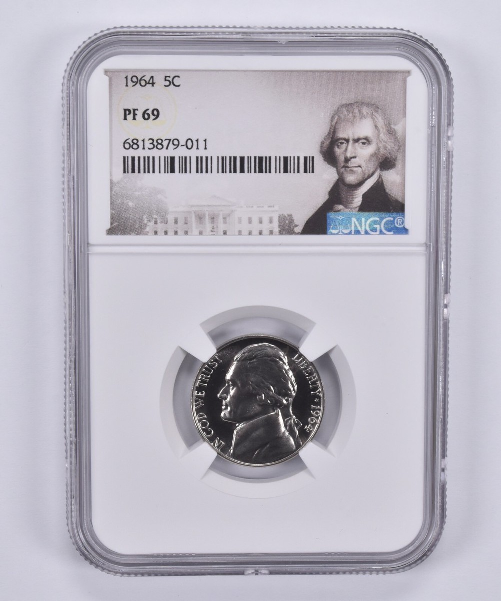 1964 Jefferson Nickel 5c PF69 NGC Special Label | eBay