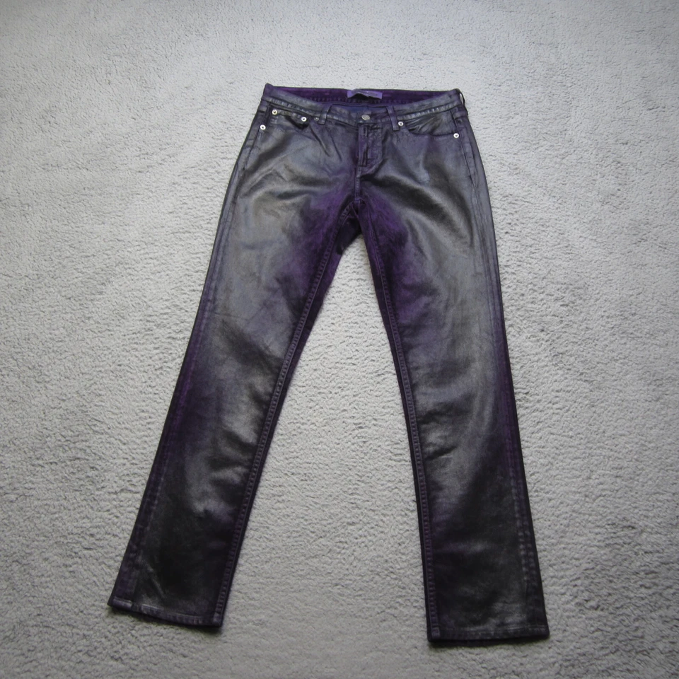 Pantalones Ralph Lauren Etiqueta Púrpura Para Hombres 27 Púrpura Terciopelo 160 Delgados Informales Preppy Foto 2 de 4