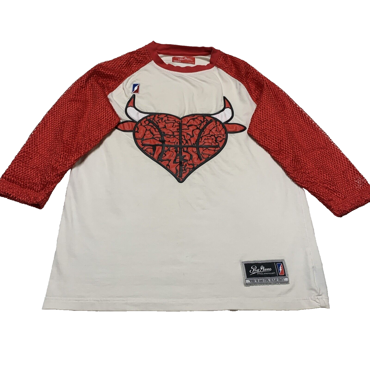 Official Post Game Chicago Bulls Size S Jersey Shirt Heart Love