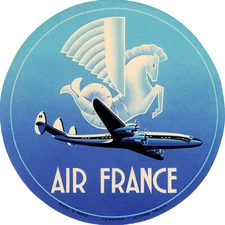 Vintage Air France ad reproduction steel sign
