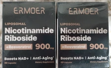2X NAD+ Liposomal Nicotinamide Riboside 900 mg - 80ct  Exp 2/2027