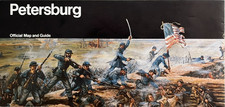 Vintage 1990 PETERSBURG BATTLEFIELD NATIONAL PARK SERVICE UNIGRID BROCHURE/MAP