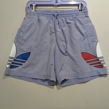 Adidas Men's Originals Primegreen Tricolor Light Purple Swim Trunks M Shorts