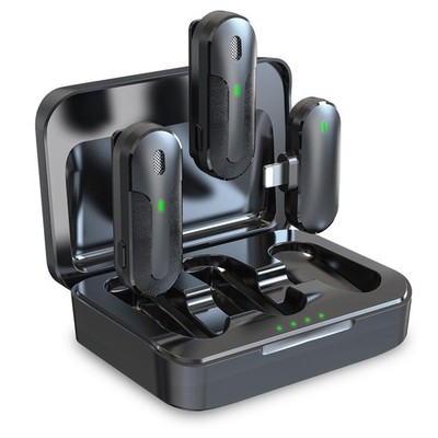 Wireless Lavalier Microphone Set for iPhone and iPad for Vlogging, Podcasting...