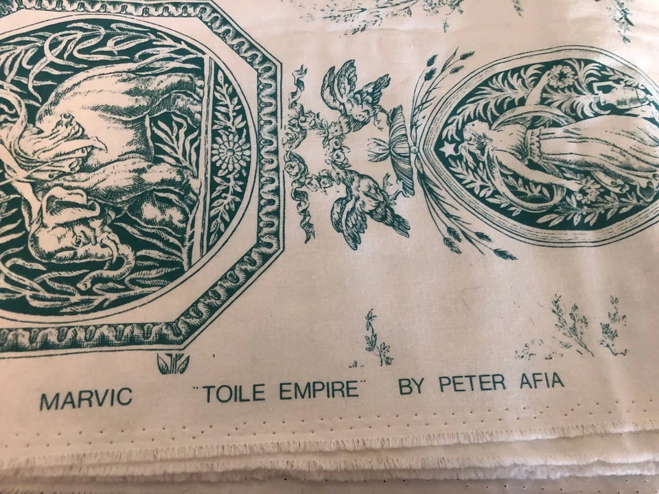 Upholstery Fabric Toile MARVIC "TOILE EMPIRE" BY PETER AFIA   58" x 43" - Image 2 of 4