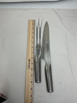 Global Classic 2 Piece Carving Set, 8 1/4 inch Carving Knife, 6 inch Carving
