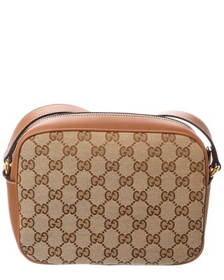 Gucci Blondie Mini Gg Canvas & Leather Camera Bag Women's Beige | eBay