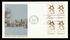 DR WHO 1971 CANADA FDC WINTER LEAF CACHET BLOCK M69181