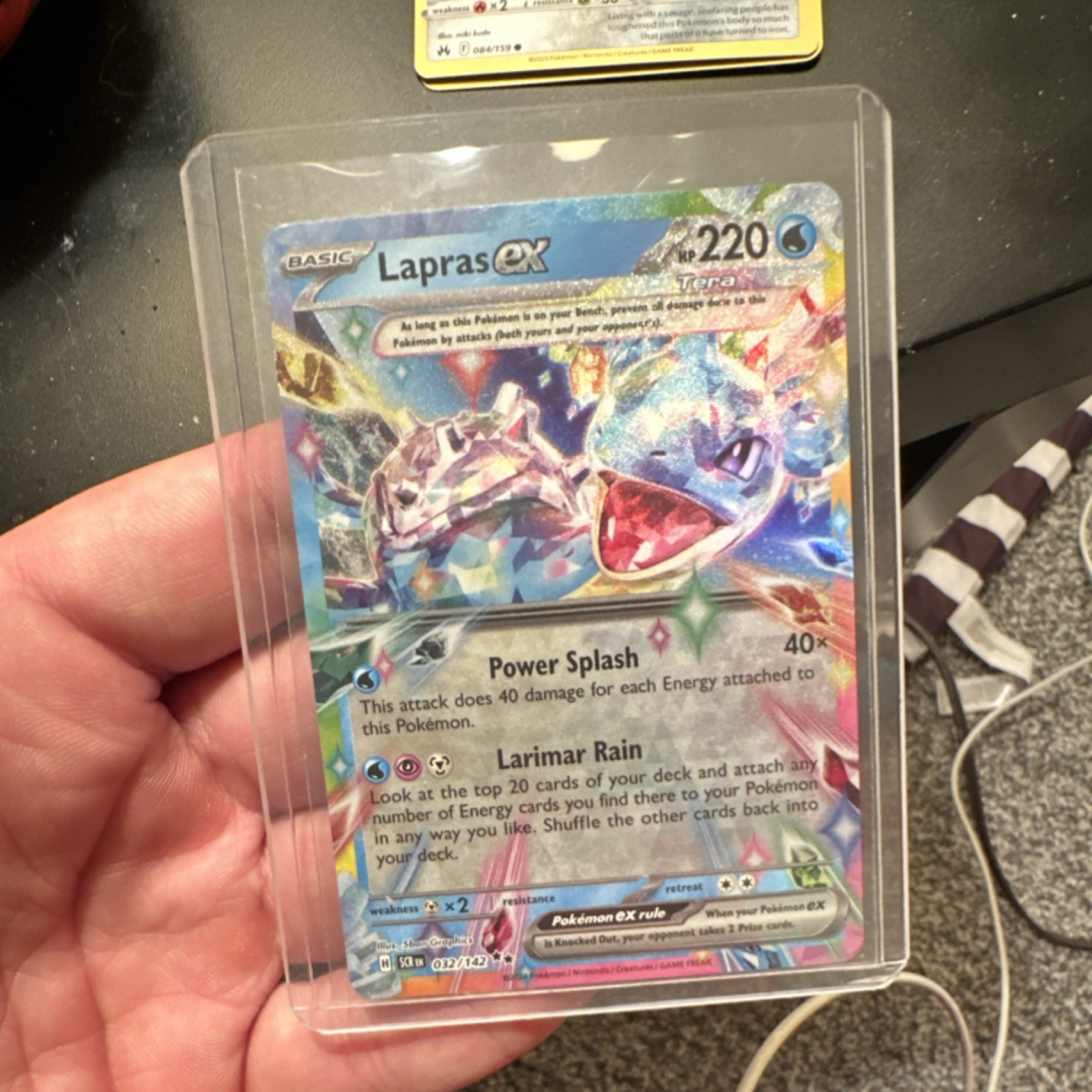 🔥Pokémon Lapras ex Full Art Ultra Rare Holo Scarlet & Violet 032/142 2024