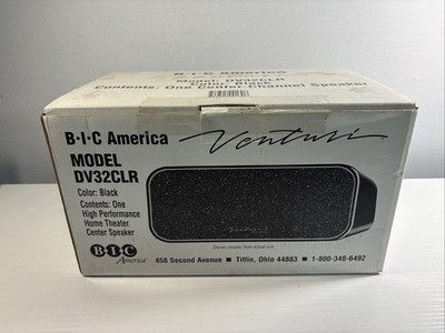 NEW IN BOX - BIC AMERICA VENTURI DV32CLR Center Channel Speaker Black