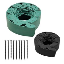 10/20mx10cm Flexible Garden Border Grass Lawn Path Edging With Plastic Pegs UK