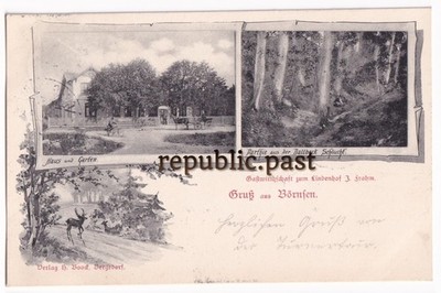 AK Postkarte Gruß aus Börnsen Gastwirtschaft zum Lindenhof 1899 (P27)