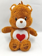 Care Bears 2014 Tenderheart Bear Brown Heart Plush Stuffed Toy Retired